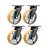 KIT 4 UN RODÍZIO GIRATÓRIO FREIO POLIURETANO 8" 203MM - Imagem 1