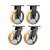 KIT 4 UN RODÍZIO FIXO GIRATÓRIO FREIO POLIURETANO 8" 203MM - Imagem 1