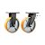 KIT 2 UN RODÍZIO FIXO GIRATÓRIO FREIO POLIURETANO 8" 203MM - Imagem 1