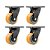 KIT 4 UN RODÍZIO RODA GIRATÓRIO POLIURETANO 6" 152MM - Imagem 1