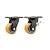 KIT 2 UN RODÍZIO RODA FIXO GIRATÓRIO FREIO POLIURETA 6 152MM - Imagem 1