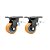 KIT 4 UN RODÍZIO RODA FIXO POLIURETANO 4" 101MM - Imagem 1