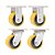 KIT 4 UN RODÍZIO FIXO GIRATÓRIO POLIURETANO 8" 203MM - Imagem 1
