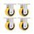KIT 4 UN RODÍZIO RODA FIXO POLIURETANO FERRO 5 127MM 250KG - Imagem 1