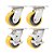 KIT 4 UN RODÍZIO RODA GIRATÓRIO FREIO POLIURETANO 4 101MM - Imagem 1