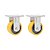 KIT 2 UN RODÍZIO RODA FIXO POLIURETANO FERRO 4 101MM 200KG - Imagem 1
