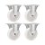 KIT 4 UN RODÍZIO RODA FIXO NYLON AÇO ZINCADO 3" 76MM 100KG - Imagem 1