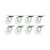 KIT 8 UN RODÍZIO RODA GIRATÓRIO NYLON AÇO 1" 25MM 10KG - Imagem 1