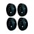 KIT 4 UN RODA BORRACHA MOLDADA 6 POL 220KG P/ RODÍZIO - Imagem 1