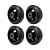 KIT 4 UN RODA BORRACHA MOLDADA 5 POL 180KG P/ RODÍZIO - Imagem 1