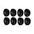KIT 8 UN RODA PVC PRETO 5 POL 110KG P/ RODÍZIO - Imagem 1