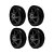 KIT 4 UN RODA PVC PRETO 5 POL 110KG PARA RODÍZIO - Imagem 1