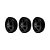 KIT 3 UN RODA PVC PRETO 5 POL 110KG PARA RODÍZIO - Imagem 1