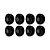 KIT 8 UN RODA PVC PRETO 4 POL 100KG P/ RODÍZIO - Imagem 1