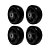KIT 4 UN RODA PVC PRETO 4 POL 100KG PARA RODÍZIO - Imagem 1
