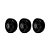 KIT 3 UN RODA PVC PRETO 4 POL 100KG PARA RODÍZIO - Imagem 1