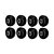 KIT 8 UN RODA PVC PRETO 3 POL 80KG P/ RODÍZIO - Imagem 1