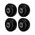 KIT 4 UN RODA PVC PRETO 3 POL 80KG PARA RODÍZIO - Imagem 1