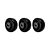 KIT 3 UN RODA PVC PRETO 3 POL 80KG PARA RODÍZIO - Imagem 1