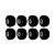 KIT 8 UN RODA PVC PRETO 2 POL 50KG P/ RODÍZIO - Imagem 1