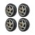 KIT 4 UN RODA PVC CINZA 4 POL 100KG PARA RODÍZIO - Imagem 1