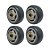 KIT 4 UN RODA PVC CINZA 3 POL 80KG PARA RODÍZIO - Imagem 1