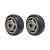 KIT 2 UN RODA PVC CINZA 3 POL 80KG P/ RODÍZIO - Imagem 1