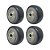 KIT 4 UN RODA PVC CINZA 2 POL 50KG PARA RODÍZIO - Imagem 1