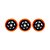 KIT 3 UN RODA PVC LARANJA 5 POL 110KG PARA RODÍZIO - Imagem 1