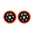 KIT 2 UN RODA PVC LARANJA 5 POL 110KG PARA RODÍZIO - Imagem 1