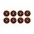 KIT 8 UN RODA PVC LARANJA 4 POL 100KG P/ RODÍZIO - Imagem 1