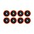 KIT 8 UN RODA PVC LARANJA 3 POL 80KG P/ RODÍZIO - Imagem 1