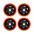 KIT 4 UN RODA PVC LARANJA 3 POL 80KG PARA RODÍZIO - Imagem 1