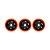 KIT 3 UN RODA PVC LARANJA 3 POL 80KG PARA RODÍZIO - Imagem 1