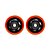 KIT 2 UN RODA PVC LARANJA 3 POL 80KG PARA RODÍZIO - Imagem 1