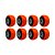 KIT 8 UN RODA PVC LARANJA 2 POL 50KG P/ RODÍZIO - Imagem 1