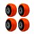 KIT 4 UN RODA PVC LARANJA 2 POL 50KG PARA RODÍZIO - Imagem 1