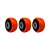 KIT 3 UN RODA PVC LARANJA 2 POL 50KG PARA RODÍZIO - Imagem 1