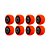 KIT 8 UN RODA PVC LARANJA 1.5/8 POL 40KG P/ RODÍZIO - Imagem 1