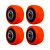 KIT 4 UN RODA PVC LARANJA 1.5/8 POL 40KG PARA RODÍZIO - Imagem 1