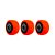 KIT 3 UN RODA PVC LARANJA 1.5/8 POL 40KG PARA RODÍZIO - Imagem 1