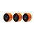 KIT 3 UN RODA POLIURETANO MOLDADO 514PU 5POL 300KG PARA RODÍZIO - Imagem 1