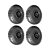 KIT 4 UN RODA PNEUM AJAX 3.50-4 4L PLÁSTICO FURO PASS 20MM - Imagem 1