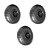 KIT 3 UN RODA PNEUM AJAX 3.50-4 4L PLÁSTICO FURO PASS 20MM - Imagem 1