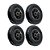 KIT 4 UN RODA PNEUM AJAX 2.50-4 4L PLÁSTICO FURO PASSAN.20MM - Imagem 1