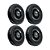 KIT 4 UN RODA PNEUM AJAX 2.50-4 4L PLÁSTICO ROL 20MM 3/4 - Imagem 1