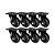 KIT 8 UN RODA RODÍZIO GIRATÓRIO PVC PRETO 3 POL 75MM MÓVEL - Imagem 1