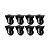 KIT 8 UN RODA RODÍZIO FIXO PVC PRETO 1.5/8 POL 40MM MÓVEIS - Imagem 1