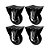 KIT 4 UN RODA RODÍZIO FIXO PVC PRETO 1.5/8 POL 40MM MÓVEIS - Imagem 1