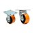 KIT 2 UN RODA RODÍZIO FIXO GIRATÓRIO POLIURETANO FERRO PU 6" - Imagem 1